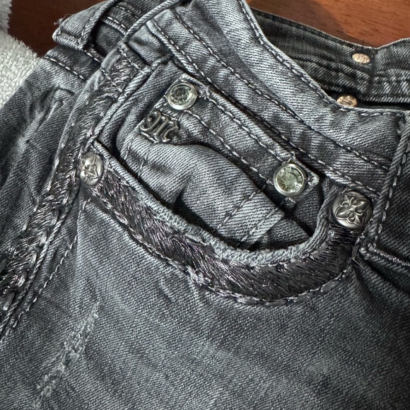 Miss Me Women's Charcoal signature rise  skinny Jeans 27 - Picture 4 of 8
